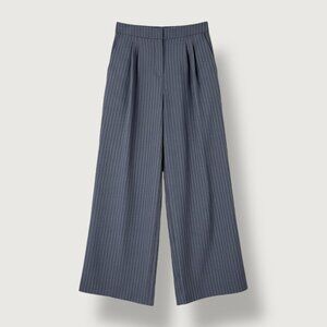 GLASSONS | 10 | High-Waisted Pinstripe Pants | Grey | Classic | Office | Basics